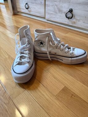 Converse White High-Top Platform Chuck Taylor All Star